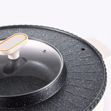 RAF 2-in-1 Electric BBQ Grill & Hot Pot with 38CM Non-Stick Cooking Plate, 2L Capacity & Dual Temperature Control - 1600W (R.5477)