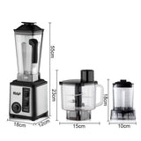 RAF 5-in-1 Multipurpose Electric Blender, Grinder, Juicer & Beater with 3L Capacity & Stainless Steel Blades - 2600W