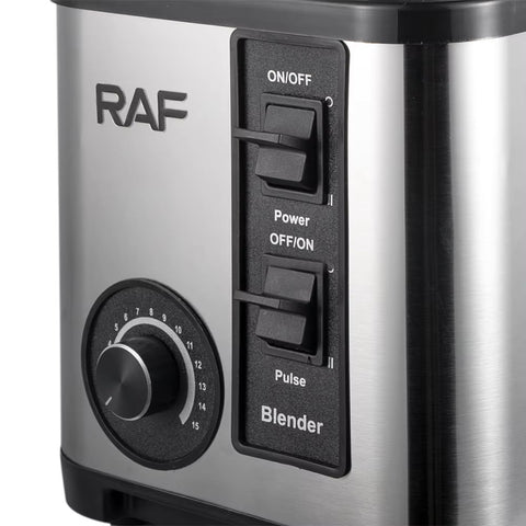 RAF 5-in-1 Multipurpose Electric Blender, Grinder, Juicer & Beater with 3L Capacity & Stainless Steel Blades - 2600W