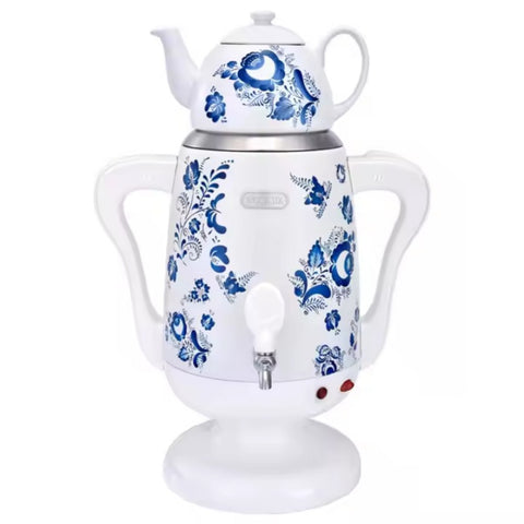 RAF Electric Samovar Kettle with 3.5L Main Kettle, 0.6L Teapot - 1800W