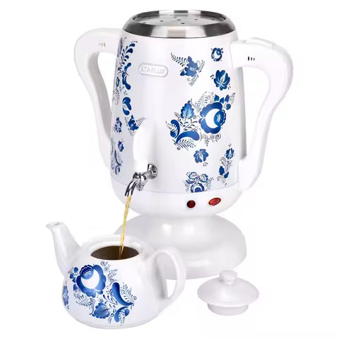 RAF Electric Samovar Kettle with 3.5L Main Kettle, 0.6L Teapot - 1800W