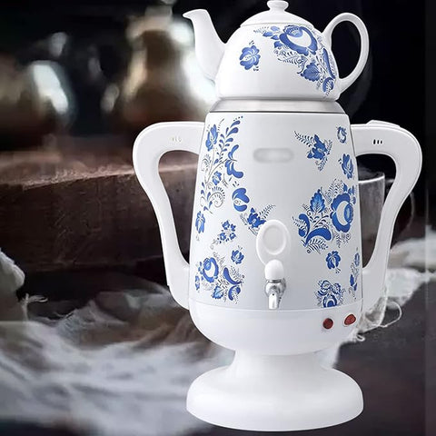 RAF Electric Samovar Kettle with 3.5L Main Kettle, 0.6L Teapot - 1800W