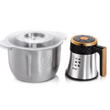 RAF Food Processor with 3L Glass & Stainless Steel Bowls, 360° Sharp Blades & Easy Cleaning - 300W