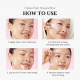 Medicube Collagen Overnight Wrapping Peel Off Facial Mask Pack - Elasticity & Hydration Care, Reduces Sagging & Dullness - Hydrolyzed Collagen For Glowing Skin - Korean Skin Care,