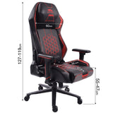 Black Bull Super Pro Gaming Chair with Gamax P201-RB RGB Carbon Fiber Gaming Table 140x100x74cm
