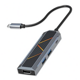 Redragon UCA 4-Port USB-C Hub - Black