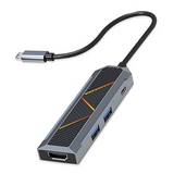 Redragon UCA 4-Port USB-C Hub - Black