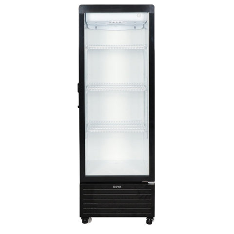 Rowa 10 CFT Showcase Refrigerator Ventilated Cooling, LED Light – Black (RW279SCBU)