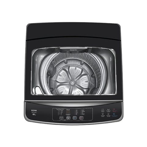 Rowa 12kg Top Load Washing Machine with LED Display & Glass Lid - Silver Grey (RW312TLGU)