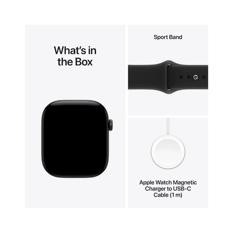 Apple Watch S 12 GPS 46mm Black Aluminium Case with Black Sport Band - M/L