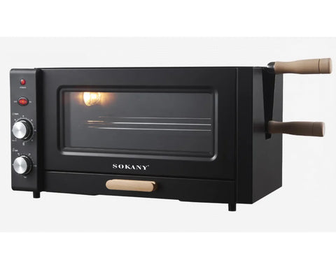 SOKANY 25L 3-in-1 Electric Toaster Oven with Grill, Bake & Roast Functions, Rotisserie & 60-Minute Timer - 3000W