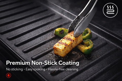 SOKANY Raclette Table Grill with 8 Non-Stick Individual Pans for Grilling Meat, Vegetables & Cheese Melting - 1600W