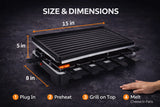 SOKANY Raclette Table Grill with 8 Non-Stick Individual Pans for Grilling Meat, Vegetables & Cheese Melting - 1600W