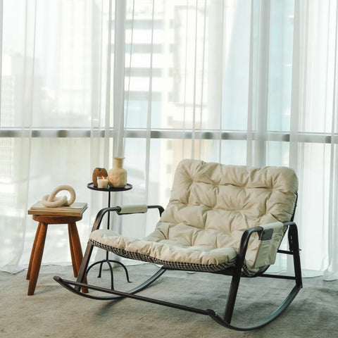 SOMA Cloud Lounge Rocking Chair – Beige