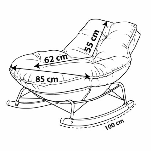 SOMA Nest Rocker Chair – Beige/Green