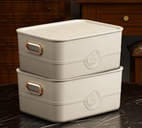 Large Plastic Storage Box with Lid & Built-In Handles (35 x 26.5 x 16 cm)