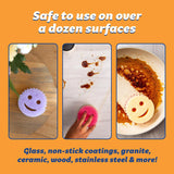 Scrub Mommy Dual Sided Sponge with Soft Absorbent and Scratch Free Scrubbing Sides 3 Count