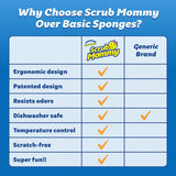 Scrub Mommy Dual Sided Sponge with Soft Absorbent and Scratch Free Scrubbing Sides 3 Count