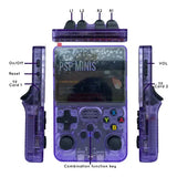 R36S Retro Handheld Video Game Console with 3.5-Inch IPS Display, 64GB - Transparent Purple