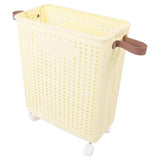 • Khamsan 55L Large Rolling Laundry Basket, Foldable with Handle