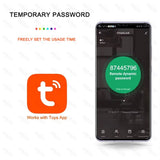 Smart Fingerprint Door Lock with Touch Keypad, RFID Card, Tuya App Control & Temporary Password Unlock for Indoor Wooden Doors