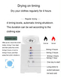 Smart Foldable Portable Clothes & Shoes Dryer with Customizable Drying Modes & Timer Control