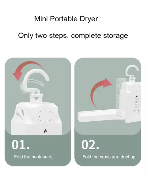 Smart Foldable Portable Clothes & Shoes Dryer with Customizable Drying Modes & Timer Control