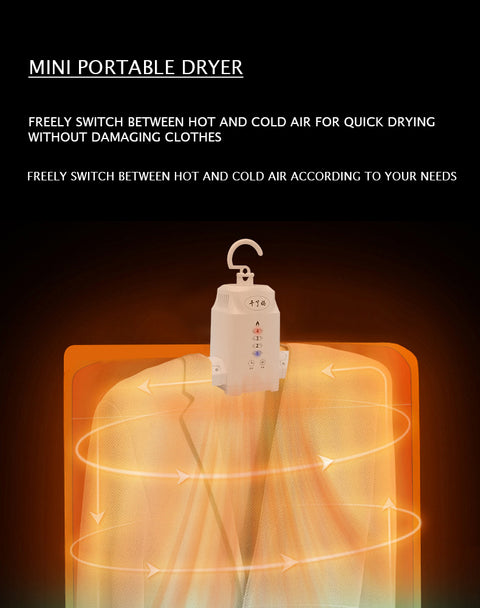 Smart Foldable Portable Clothes & Shoes Dryer with Customizable Drying Modes & Timer Control