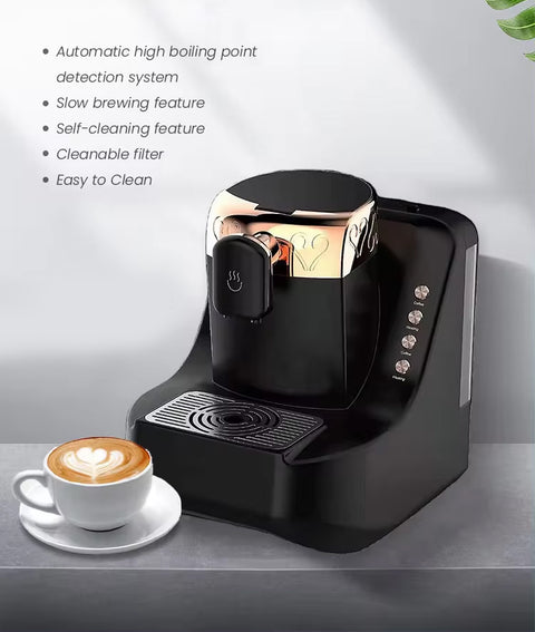 Sokany Semi-Automatic Turkish Coffee Maker with Slow Brewing, Self-Cleaning & 1L Capacity - 700W