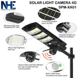 كاميرا مع مصباح طاقة شمسية 4G ٢ × ١
