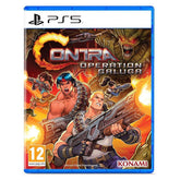 PlayStation 5 game case for 'Ontra Operation Galuga' with characters and Konami logo.