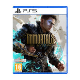 Game case for 'Immortals of Avenus' on PS5 with a character in armor and blue energy effects.