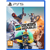 Game box for 'Riders Republic' on PS5 withUbisoft logo