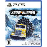 SnowRunner game cover for PS5 with a truck in a snowy landscape