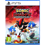 PlayStation 5 game case for 'Sonic Shadow Generations' with Sonic and Shadow characters.