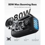 Anker Soundcore Boom 2, Portable Bluetooth Speaker, 80W - Black