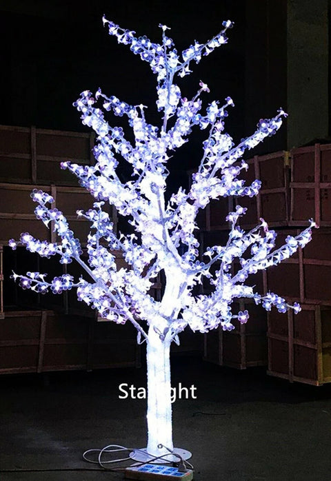 Sparkling LED Crystal Cherry Blossom Tree Light with Multicolor Lighting Modes & Water-Resistant Design - 1.5M