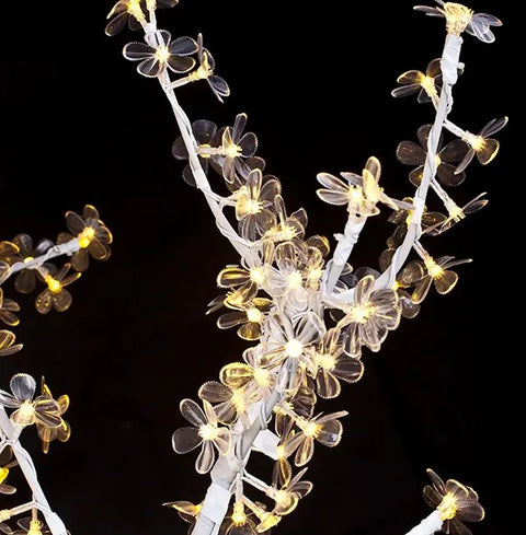 Sparkling LED Crystal Cherry Blossom Tree Light with Multicolor Lighting Modes & Water-Resistant Design - 1.5M
