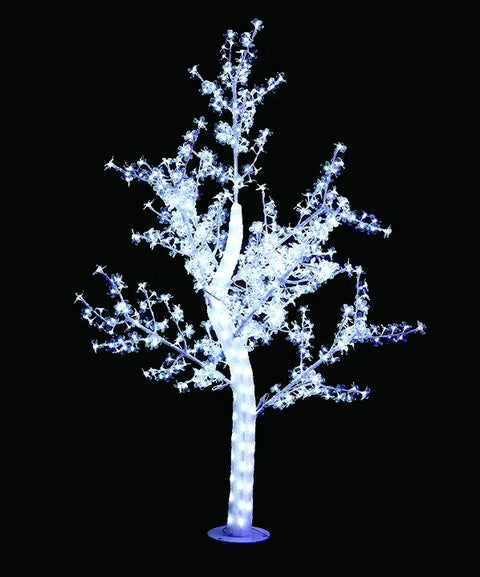 Sparkling LED Crystal Cherry Blossom Tree Light with Multicolor Lighting Modes & Water-Resistant Design - 1.5M