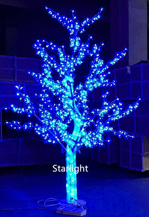 Sparkling LED Crystal Cherry Blossom Tree Light with Multicolor Lighting Modes & Water-Resistant Design - 1.5M
