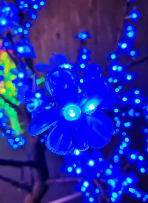 Sparkling LED Crystal Cherry Blossom Tree Light with Multicolor Lighting Modes & Water-Resistant Design - 1.5M