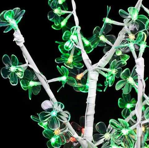 Sparkling LED Crystal Cherry Blossom Tree Light with Multicolor Lighting Modes & Water-Resistant Design - 1.5M