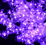 Sparkling LED Crystal Cherry Blossom Tree Light with Multicolor Lighting Modes & Water-Resistant Design - 1.5M