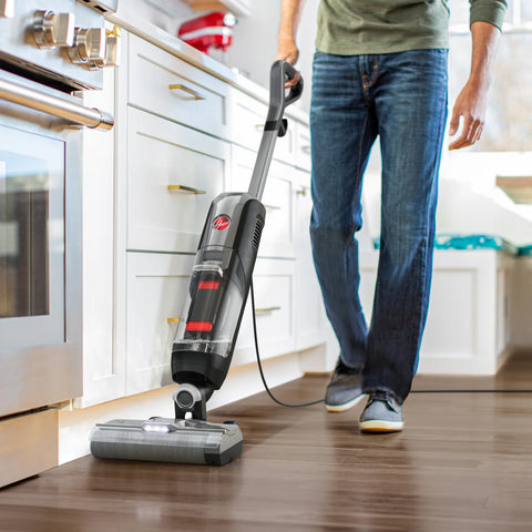 Hoover Streamline Wet & Dry Stick Vacuum Cleaner for Hard Floors – One-Step Cleaning, Dual Tank, LCD Display