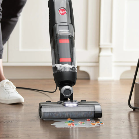 Hoover Streamline Wet & Dry Stick Vacuum Cleaner for Hard Floors – One-Step Cleaning, Dual Tank, LCD Display