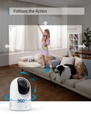 Eufy Indoor Cam E220, 2K Pan & Tilt – AI Motion Tracking, 360° Coverage, Two-Way Audio