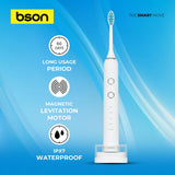 BSON Wireless Sonic Toothbrush - Bson Super Sonic Toothbrush, Ultra Whitening Toothbrush with 15 Modes, 30 Days Long Usage Period, 5 Cleaning Modes, 3 Intensity Modes, 3 Extra Brush Heads, IPX7 Waterproof, and Type-C Charging