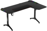 Twisted Minds WARRIOR L-Shaped RGB Gaming Desk (Right) Black (160*100*75cm)