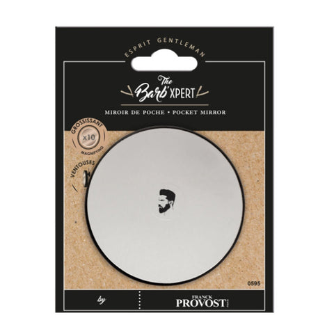 The Barb’Xpert Pocket Magnifying Mirror x10 – Suction Pads for Close-Up Grooming