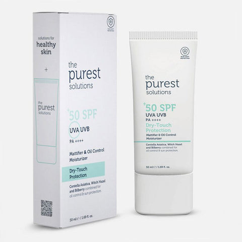 The Purest Solutions, Dry-Touch Protection Mattifier & Oil Control Moisturizer for Oily Skin - 50ml